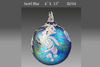 Round Ornament: Swirl Blue