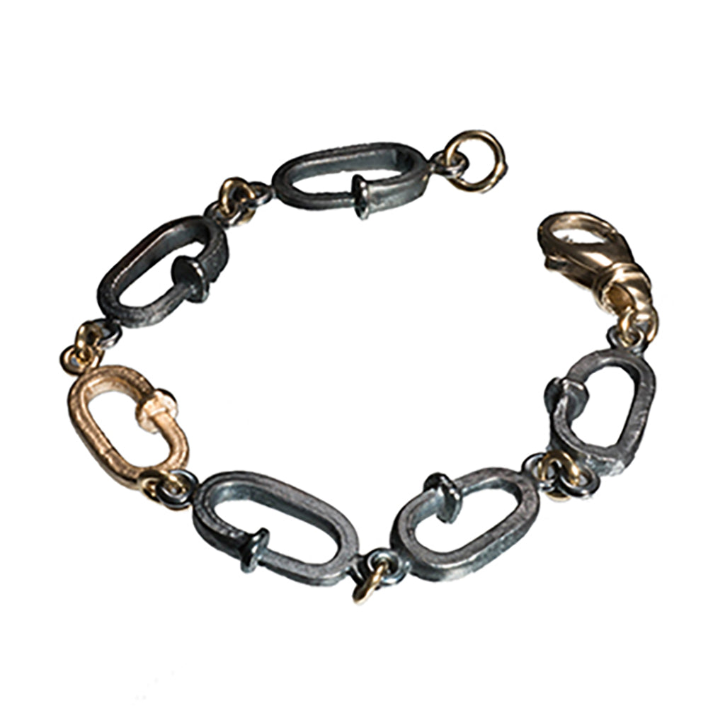 REALSTEEL — Gold Oval Link Bracelet