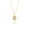 Oval Moonflower Charm Necklace