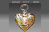 Heart Ornament: Small Gold Swirl