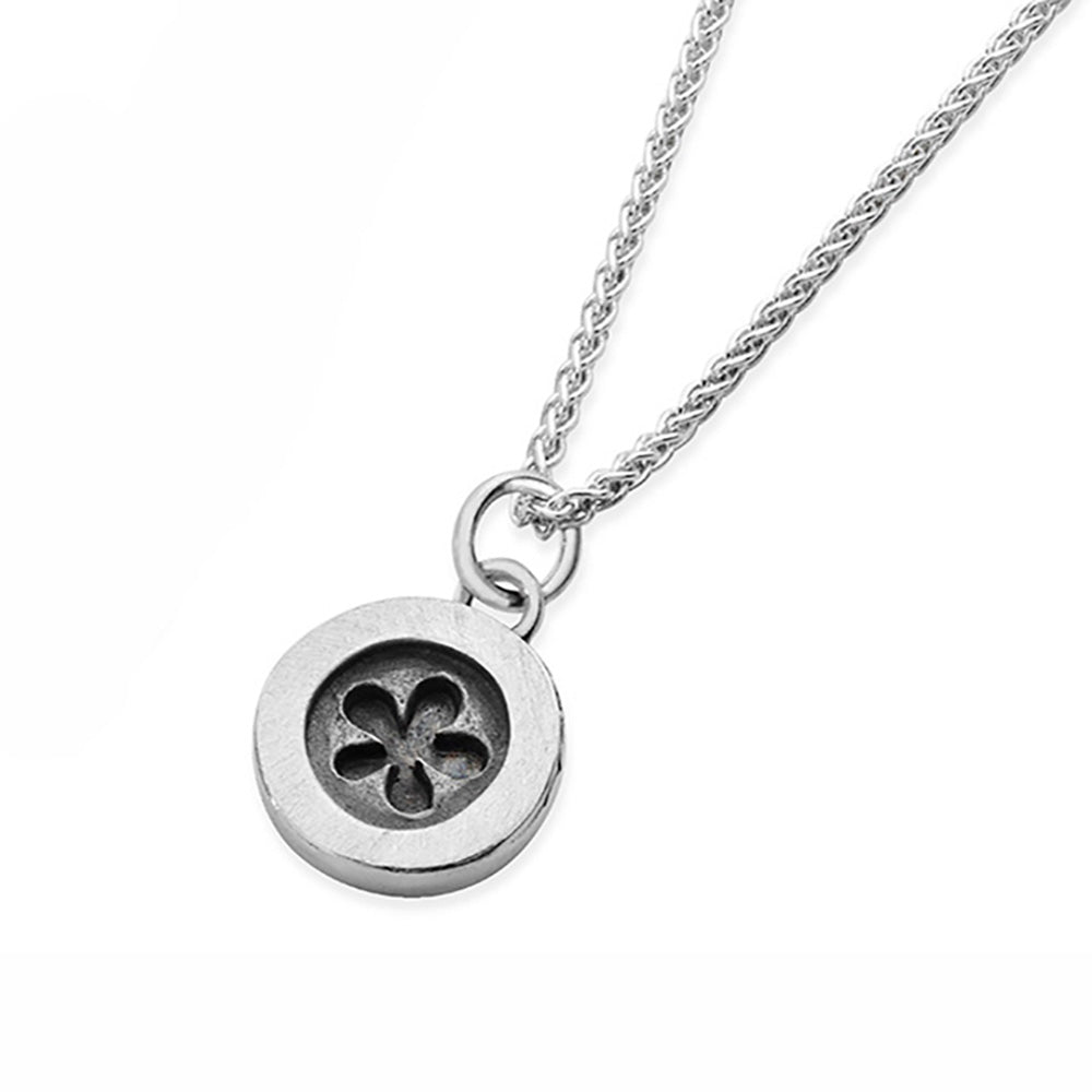 Flower Button Necklace